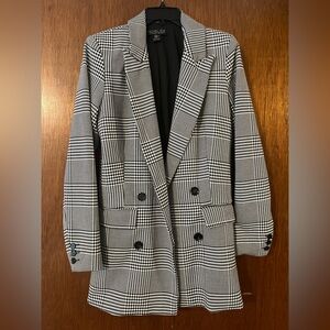 Rachel Zoe Houndstooth Jacket in Black and White